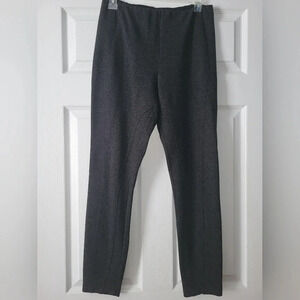 Lysse Black Textured Tailored Leggings Size Medium
